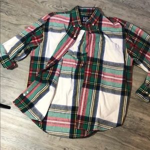 GAP 100% Cotton Heavy Flannel Plaid Shirt Large